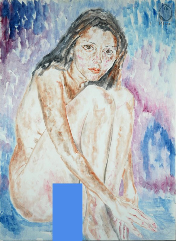 oil on paper - olio su carta di Piro